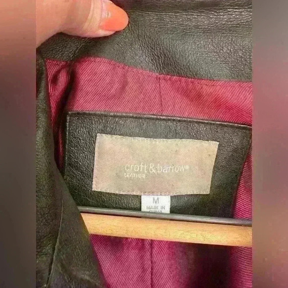 Croft and Barrow 100% Leather Coat Size Medium - Picture 6 of 6